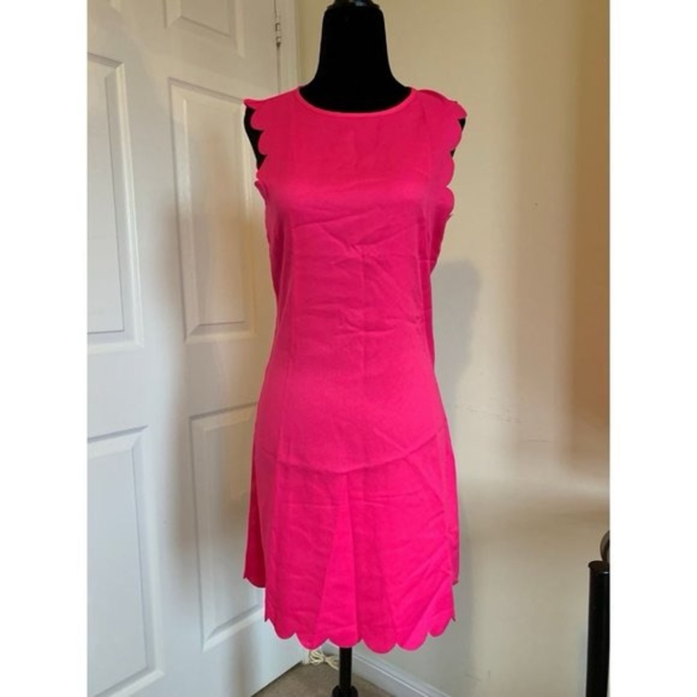 Pink Scallop Trim Dress - Picture 4 of 5